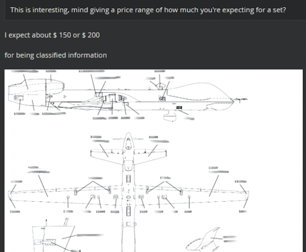 Hacker Puts US Military Drone Documents on Sale on Dark Web!